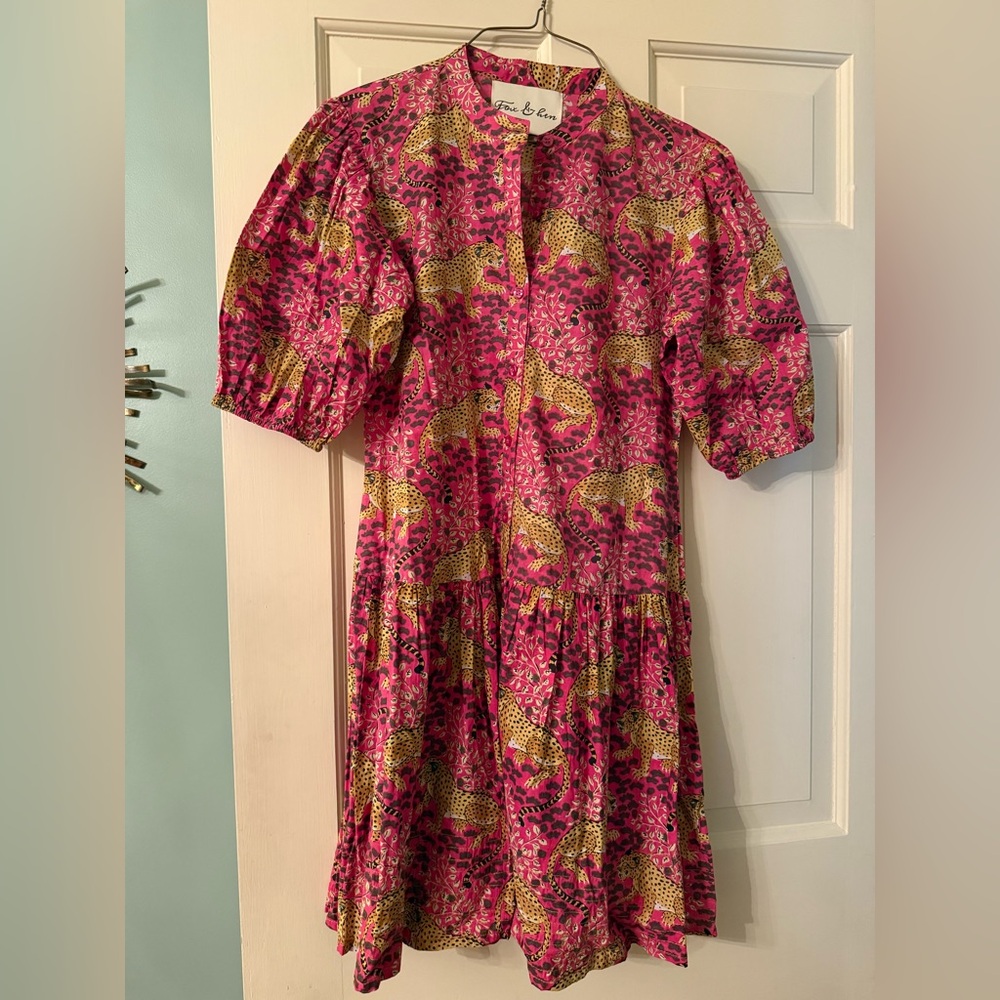 Fox and Hen Pink Leopard Print Dress